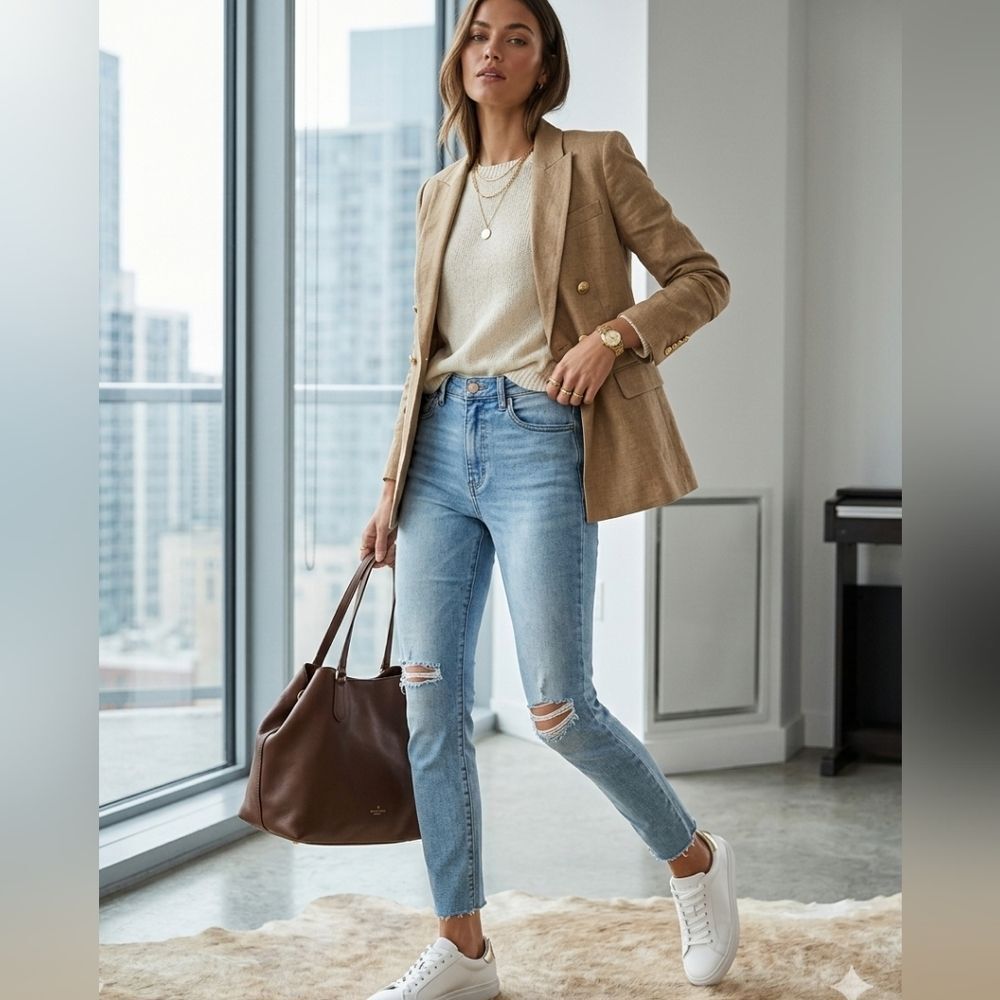 Vervet High-Rise Light Blue Distressed Skinny Jeans - Neutral Casual Style
